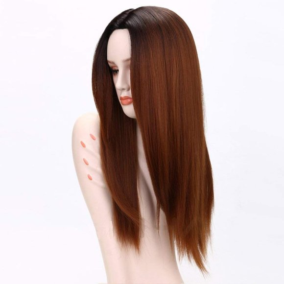 #2/30 Auburn Ombre Long Straight Costume Wig
